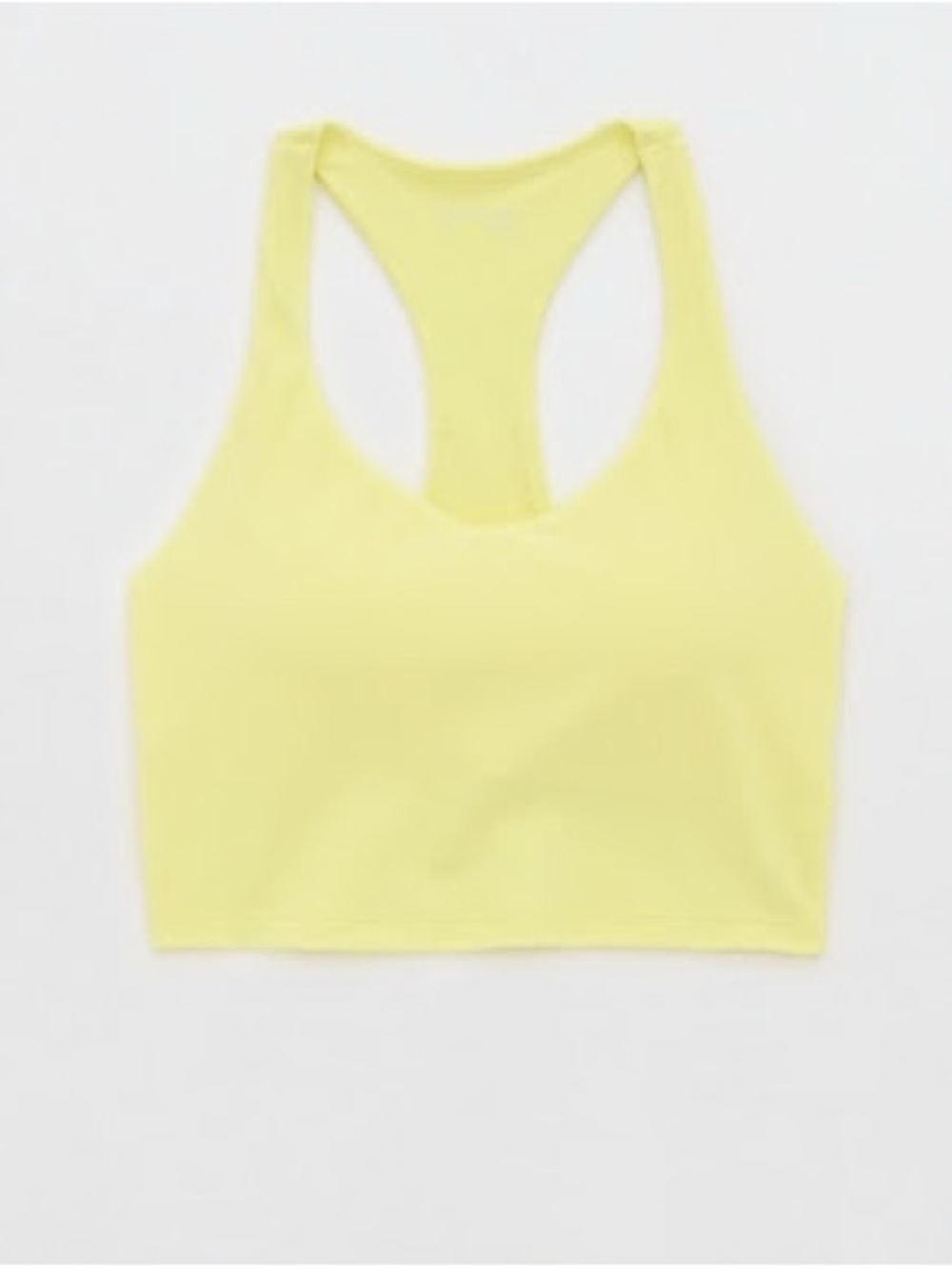 OFFLINE By Aerie Real Me Low Key Racerback Sports Bra - Cozy Yellow - S
